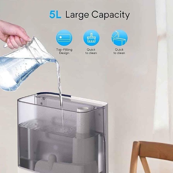 5L Warm and Cool Mist Humidifier for Bedroom/Large Rooms, Max 550ml/h - Picture 2 of 7